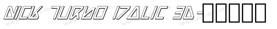 Nick Turbo Italic 3D字体转换